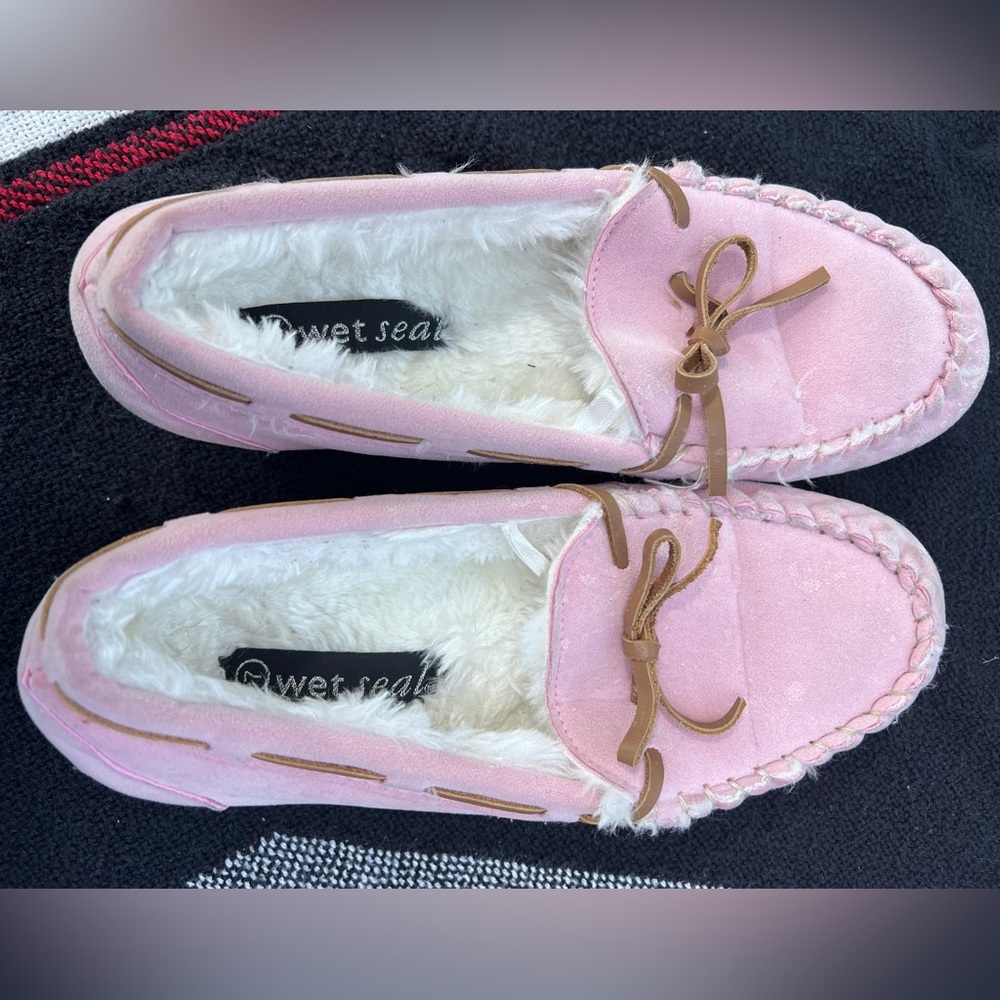Pink moccasins
